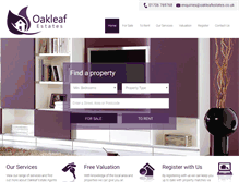 Tablet Screenshot of oakleafestates.co.uk